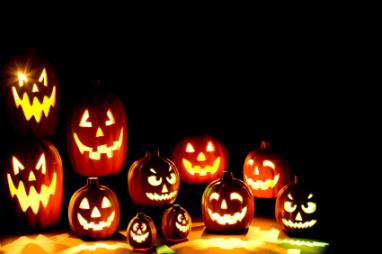 glowing Halloween Pumpkins (jack-o-lanterns)